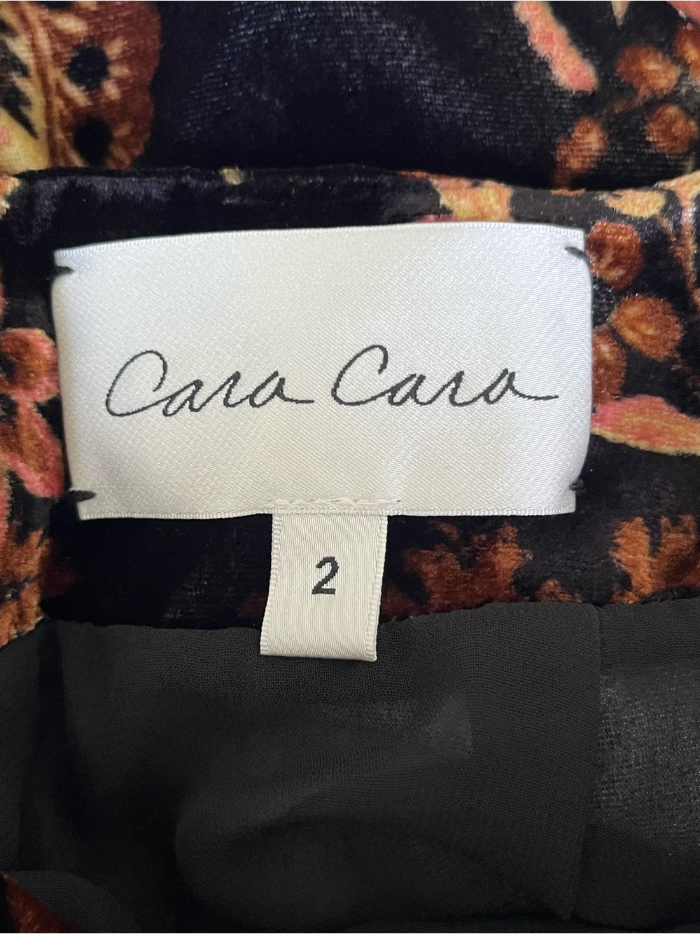 Cara Cara Venezia Jacket and Firenze Pant Set in Luxe Printed Velvet, Size 2, XS - Picture 14 of 16